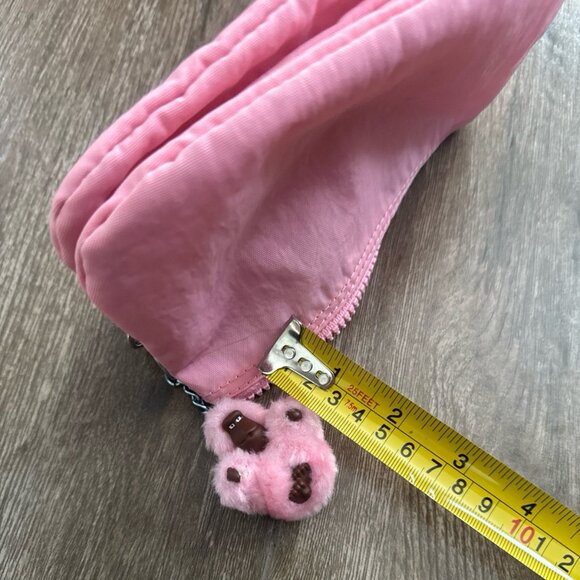 Kipling CREATIVITY SMALL POUCH  coin bag or organizer in cosmo pink with monkey - Picture 9 of 10